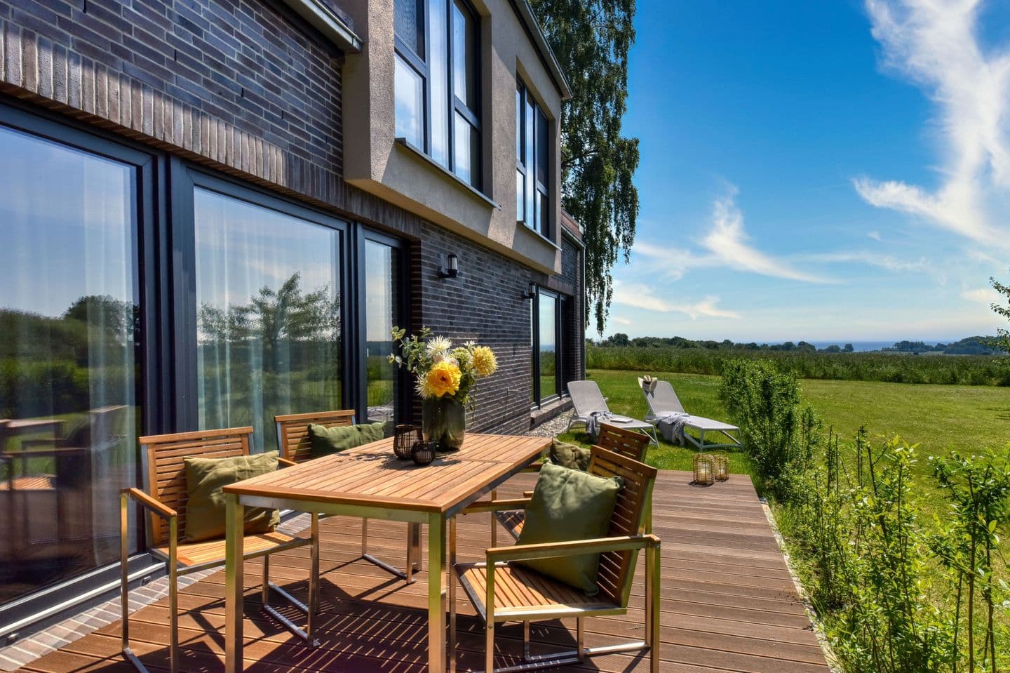Ferienhaus Backsteinquartier West Putbus in Putbus – Terrasse
