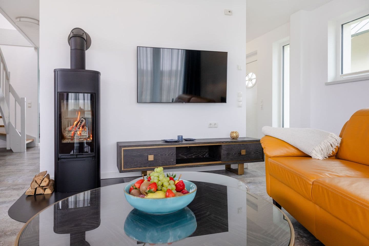 Ferienhaus C Seehütte Neukamp in Neukamp – Wohnzimmer