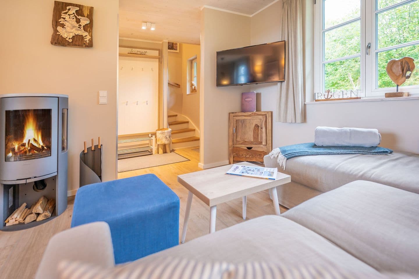 Ferienhaus Herrlichkeit 01 Feriendorf Klein Stresow Rügen in Klein Stresow – Wohnzimmer