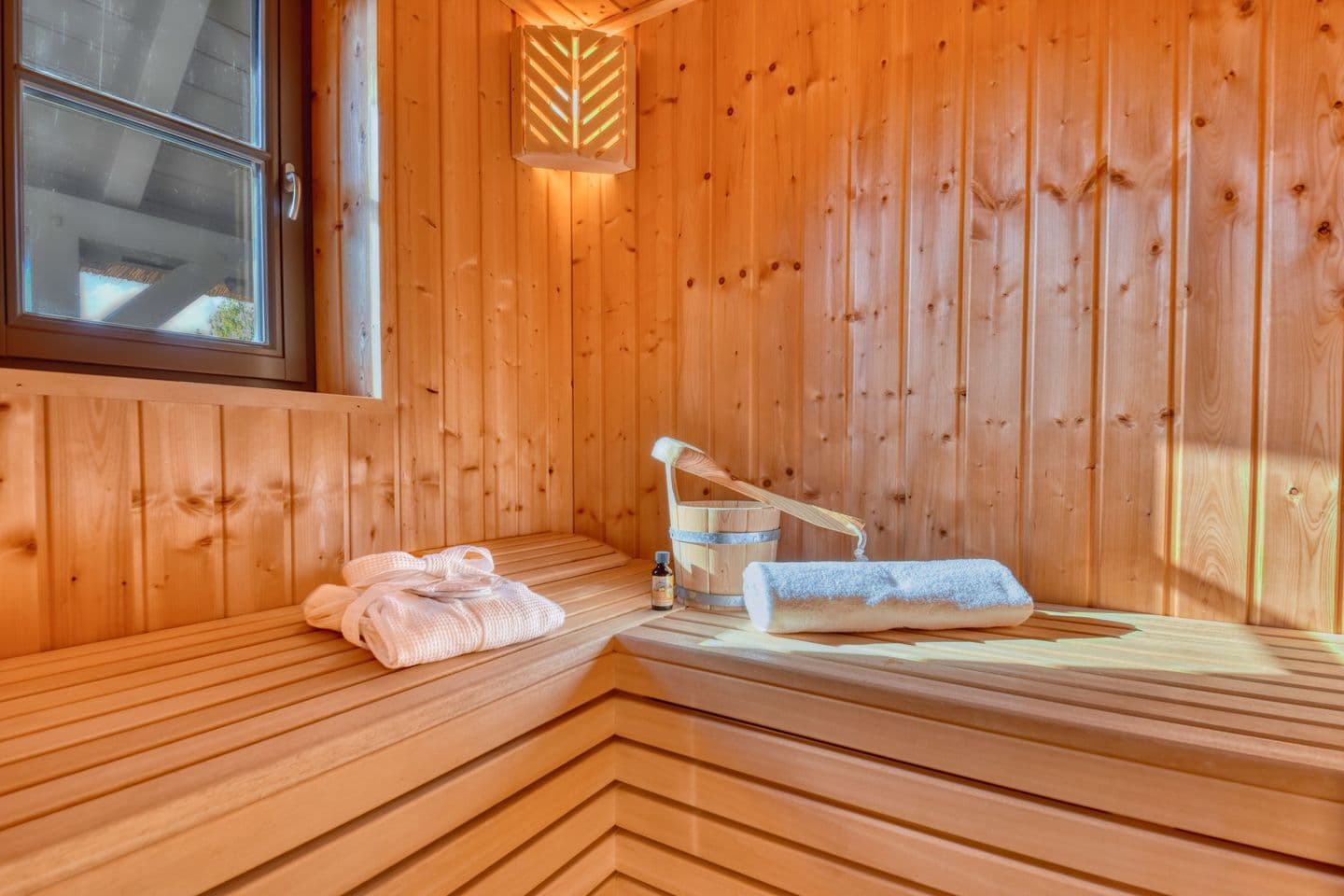 Ferienhaus Strandflieder 05 Feriendorf Klein Stresow Rügen in Klein Stresow – Sauna