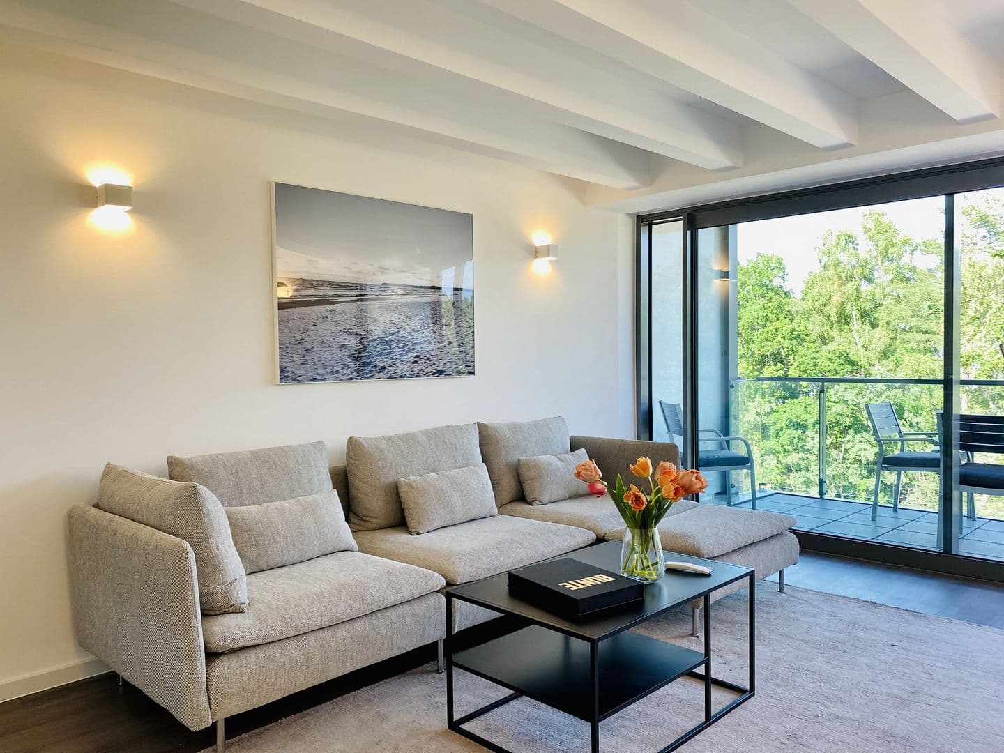Ferienwohnung FischerLoft im Haus Hiddensee Prora in Prora – Wohnzimmer