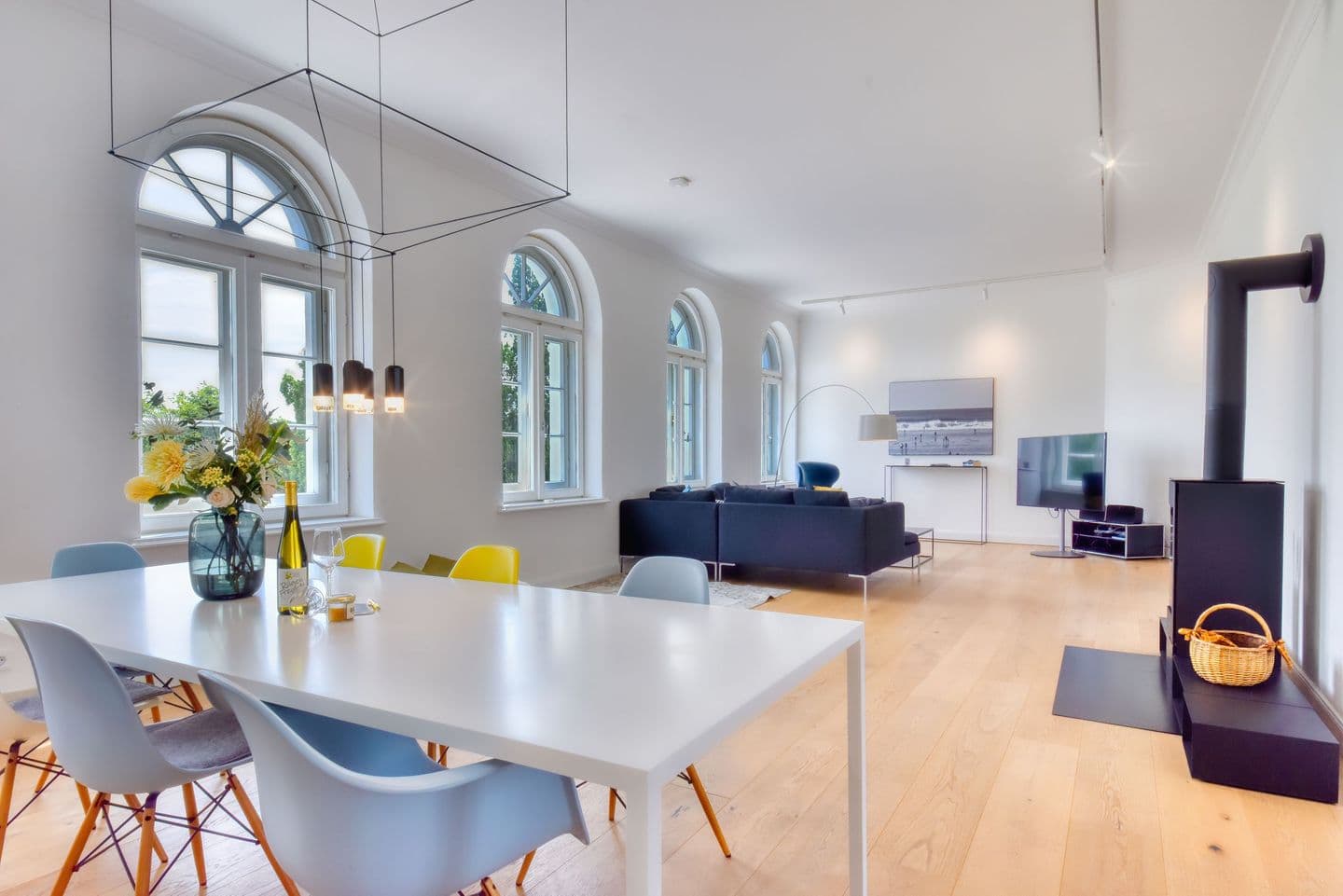 Ferienwohnung Fürst Malte Loft I Design & Pool Putbus in Putbus – Wohnzimmer