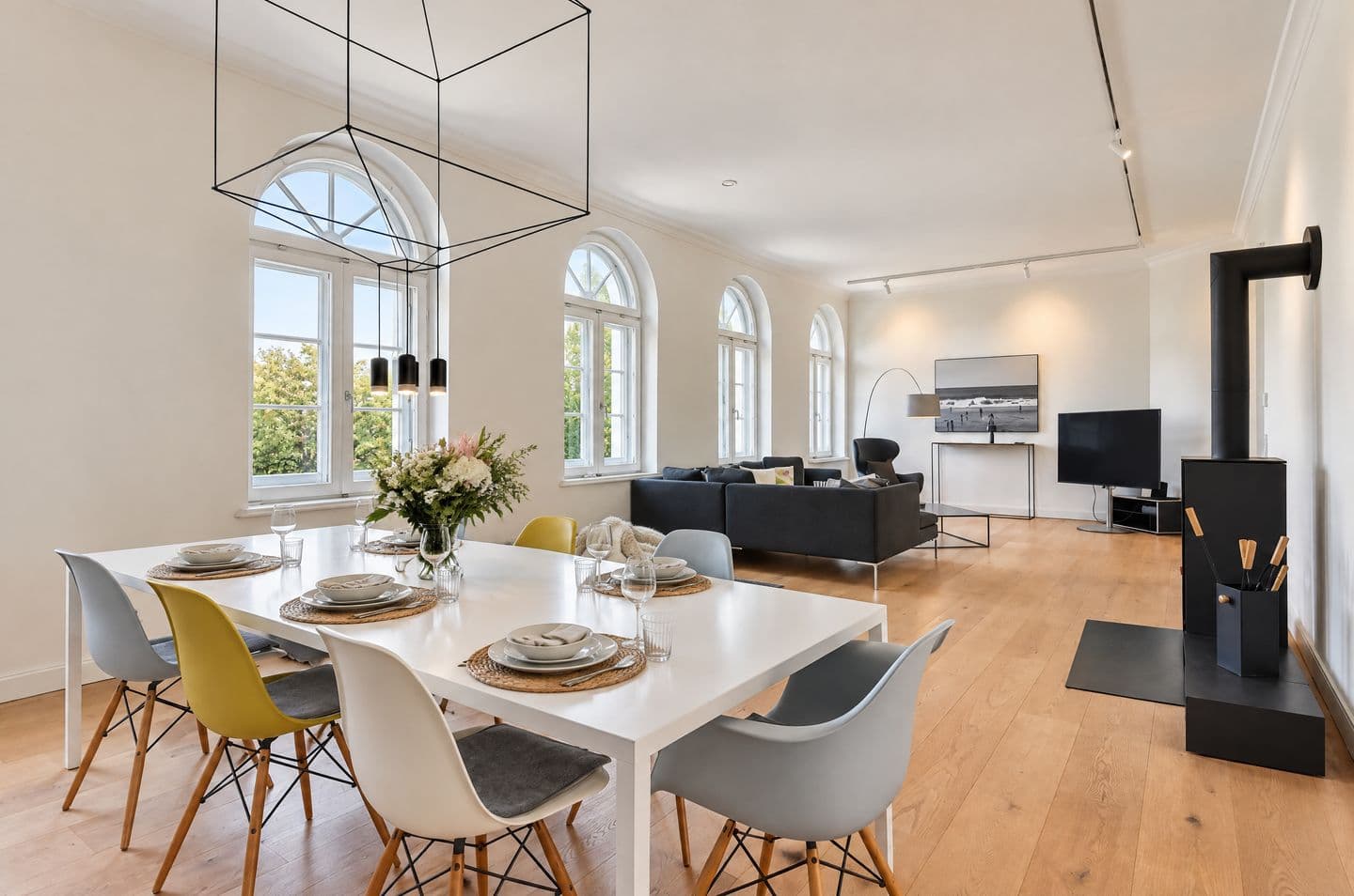 Ferienwohnung Fürst Malte Loft I Design & Pool Putbus in Putbus – Wohnzimmer