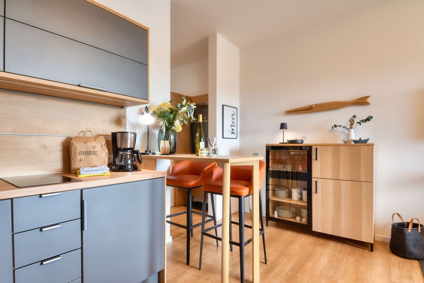 Ferienwohnung Grasmücke 09 im Wreecher Idyll Rügen in Wreechen – Küche