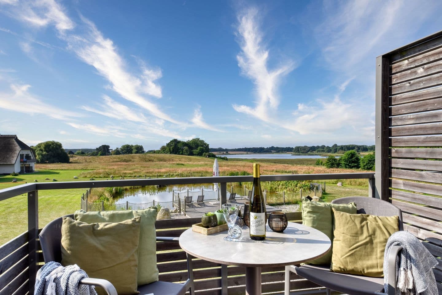 Ferienwohnung Grasmücke 09 im Wreecher Idyll Rügen in Wreechen – Terrasse