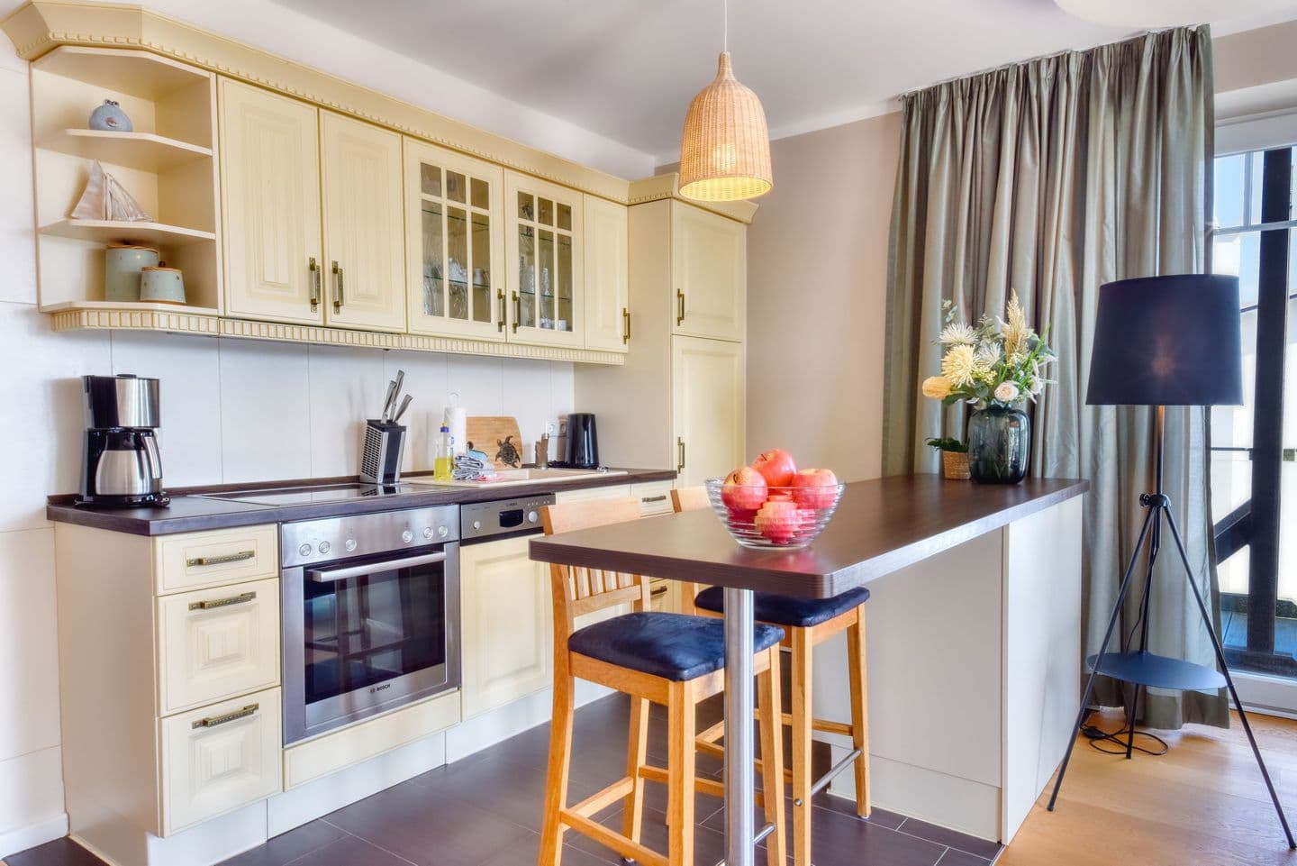 Ferienwohnung Hafenblick in Lauterbach in Putbus – Küche