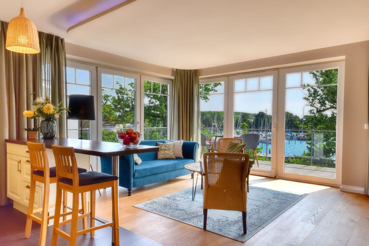 Ferienwohnung Hafenblick in Lauterbach in Putbus – Wohnzimmer