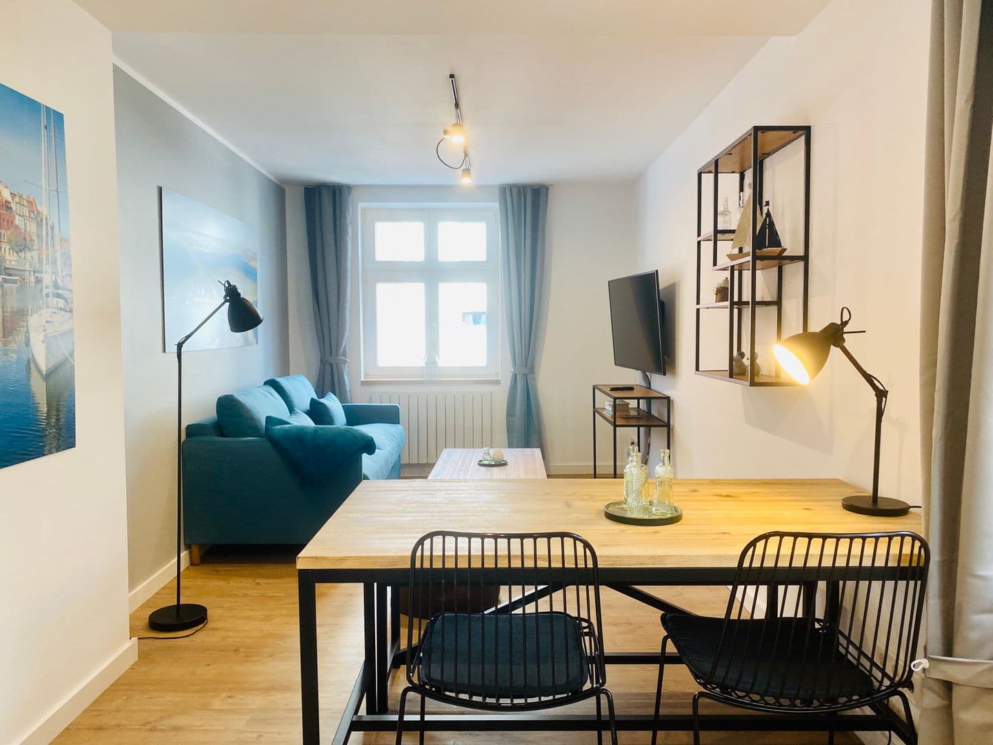 Ferienwohnung HafenCity App. No 3 / Stralsund in Stralsund – Wohnzimmer
