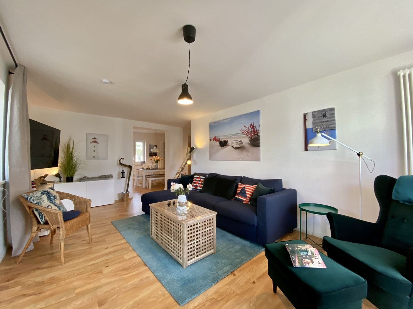 Ferienwohnung Küstenkind 14 im Haus Strandbummler Baabe in Baabe – Wohnzimmer