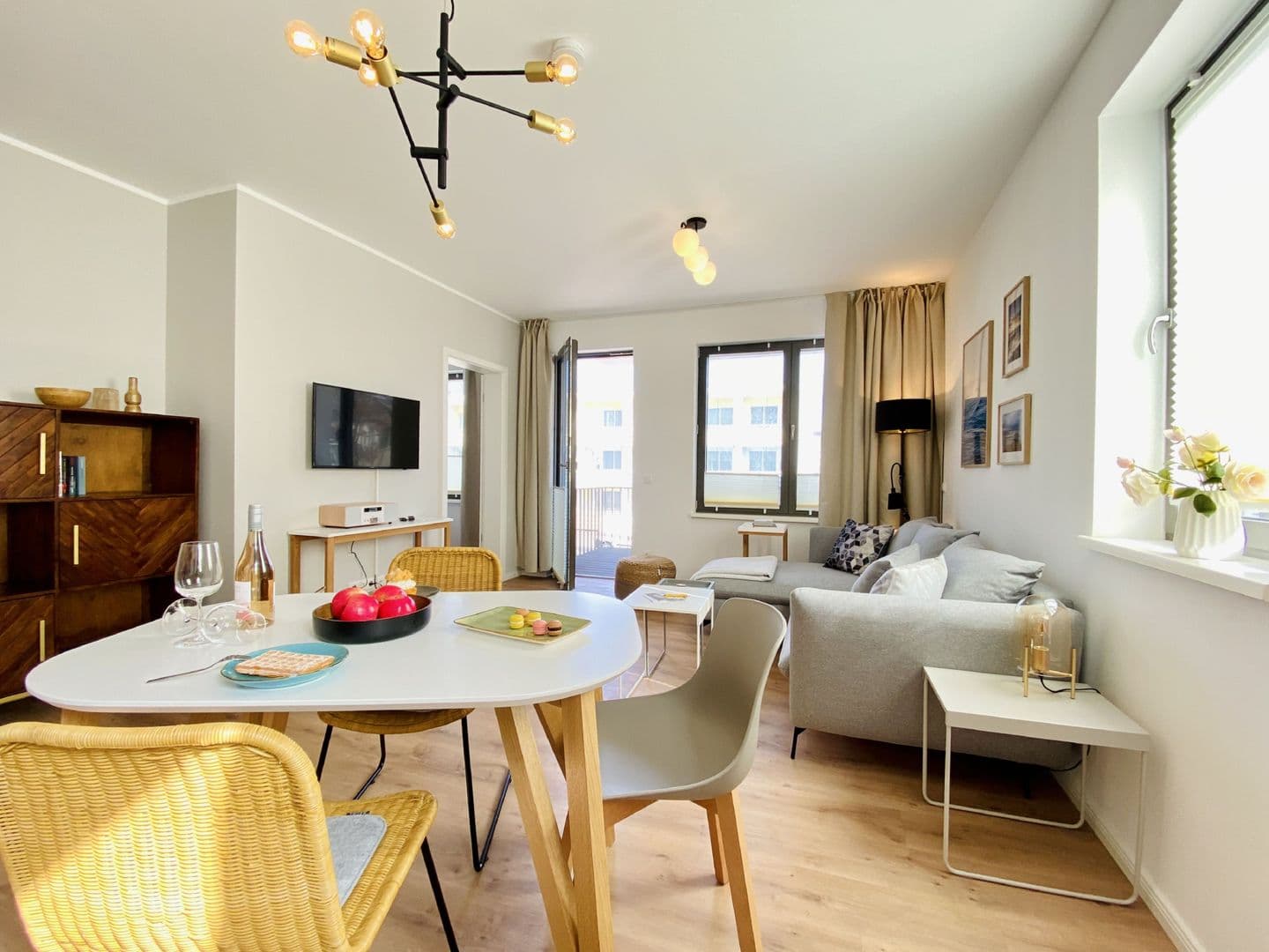 Ferienwohnung Meer & Mehr 15 Parkvillen Carlota und Candela Baabe in Baabe – Wohnzimmer