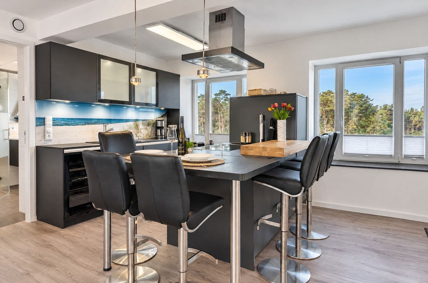 Ferienwohnung Penthouse mit Dachterrasse PIER 5.4 in Binz – Küche