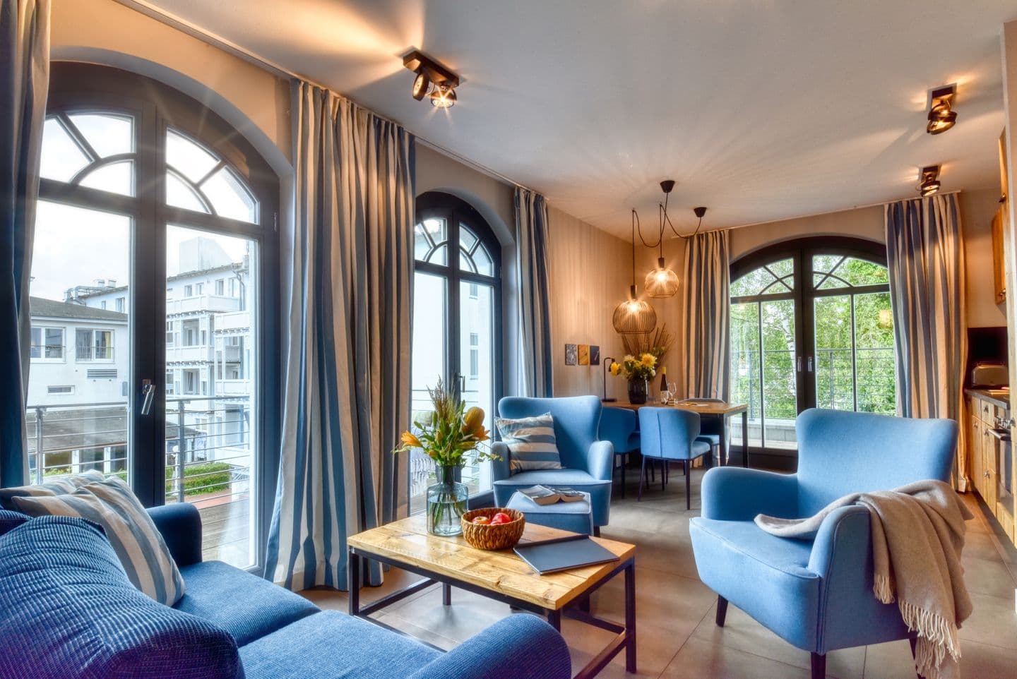 Ferienwohnung Sandbank 6 in der Villa Martha Binz in Binz – Wohnzimmer