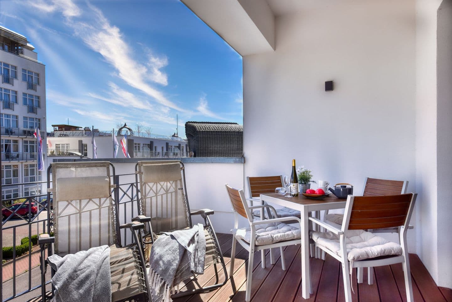 Ferienwohnung Sandkastenliebe 15 in der Villa Sofie Binz in Binz – Balkon