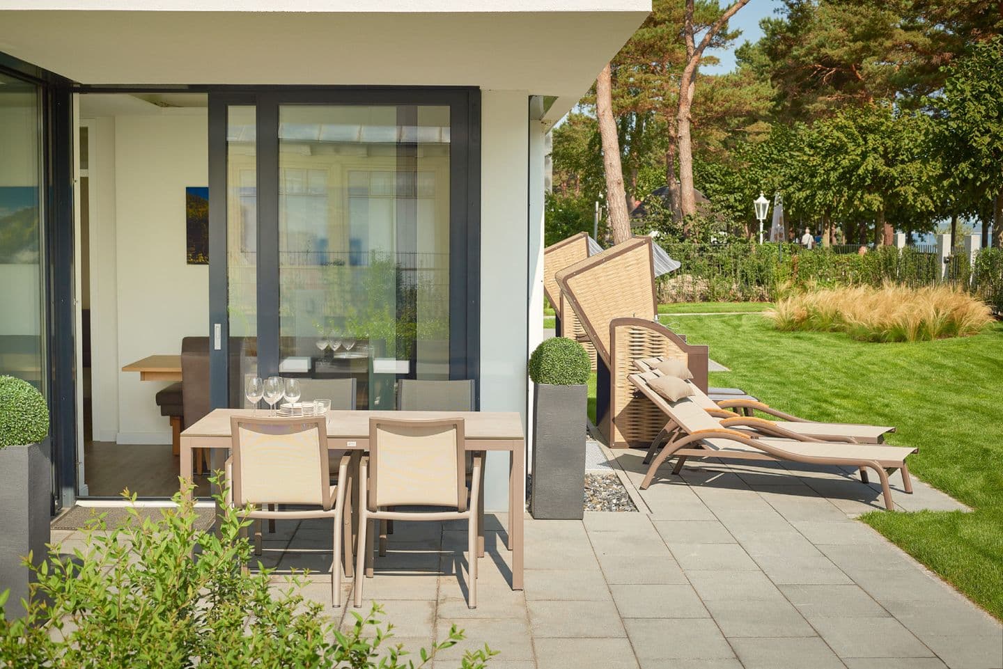 Ferienwohnung Seepanorama 03 Villa Vogue Binz in Binz – Terrasse
