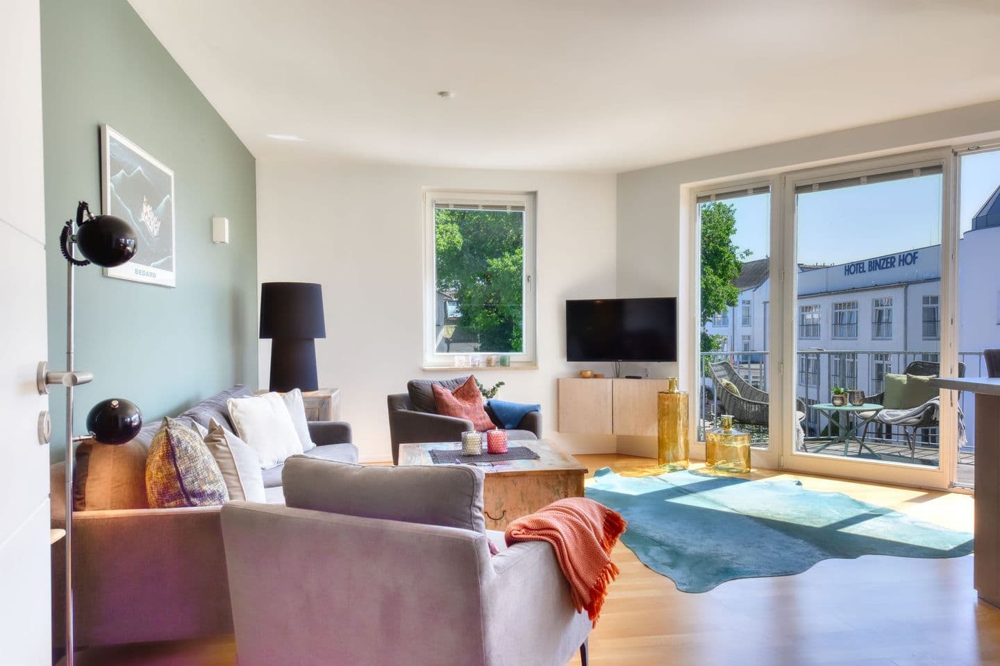 Ferienwohnung Strandgold im Haus Seeblick Binz in Binz – Wohnzimmer