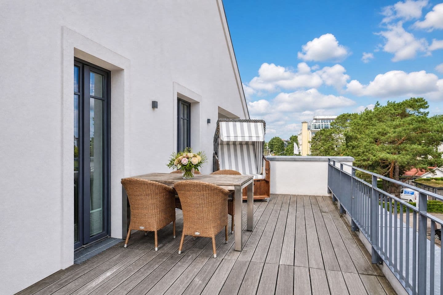 Ferienwohnung Strandkorb 12 Villa Sofie Binz in Binz – Balkon