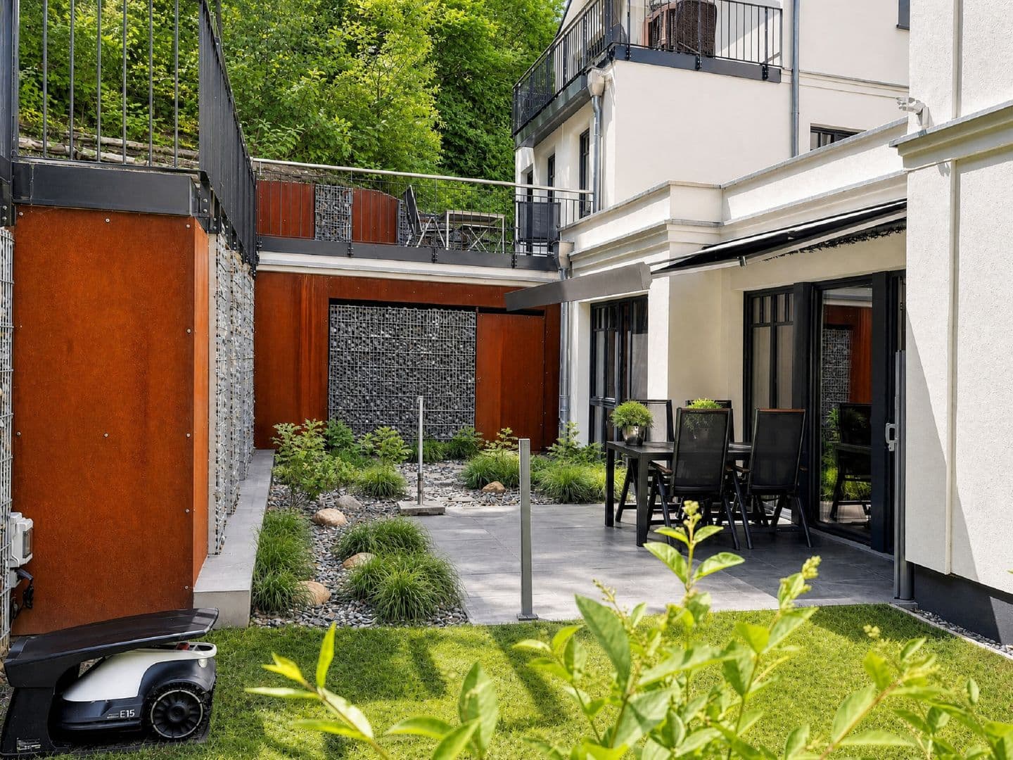 Ferienwohnung Strandmuschel in der Villa Beatrice in Binz – Terrasse