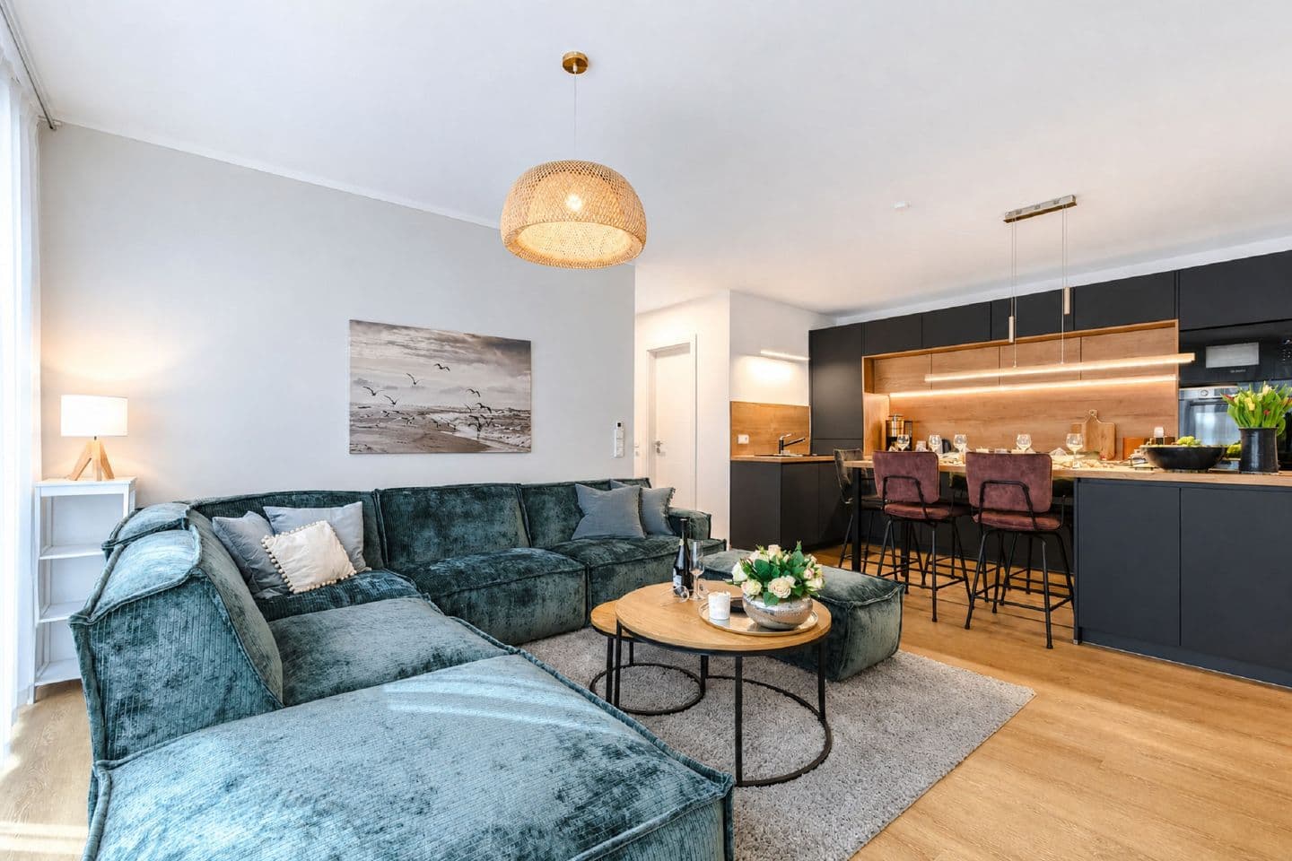 Ferienwohnung Strandmuschel in der Villa Beatrice in Binz – Wohnzimmer
