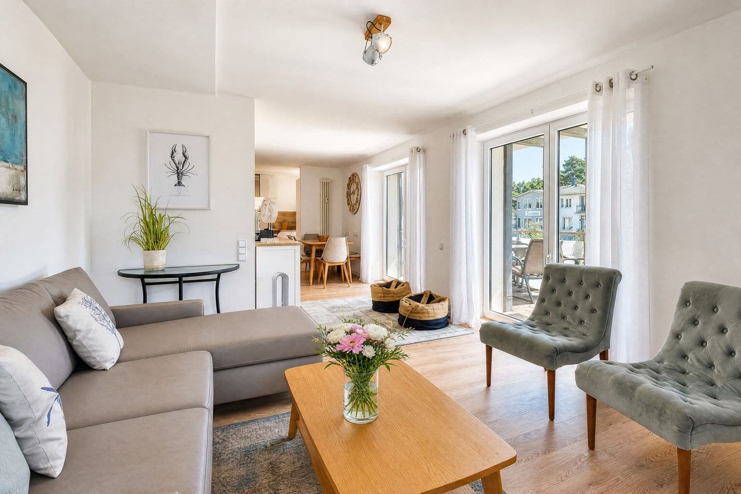 Ferienwohnung Traumdüne 12 im Ostseebad Baabe in Baabe – Wohnzimmer